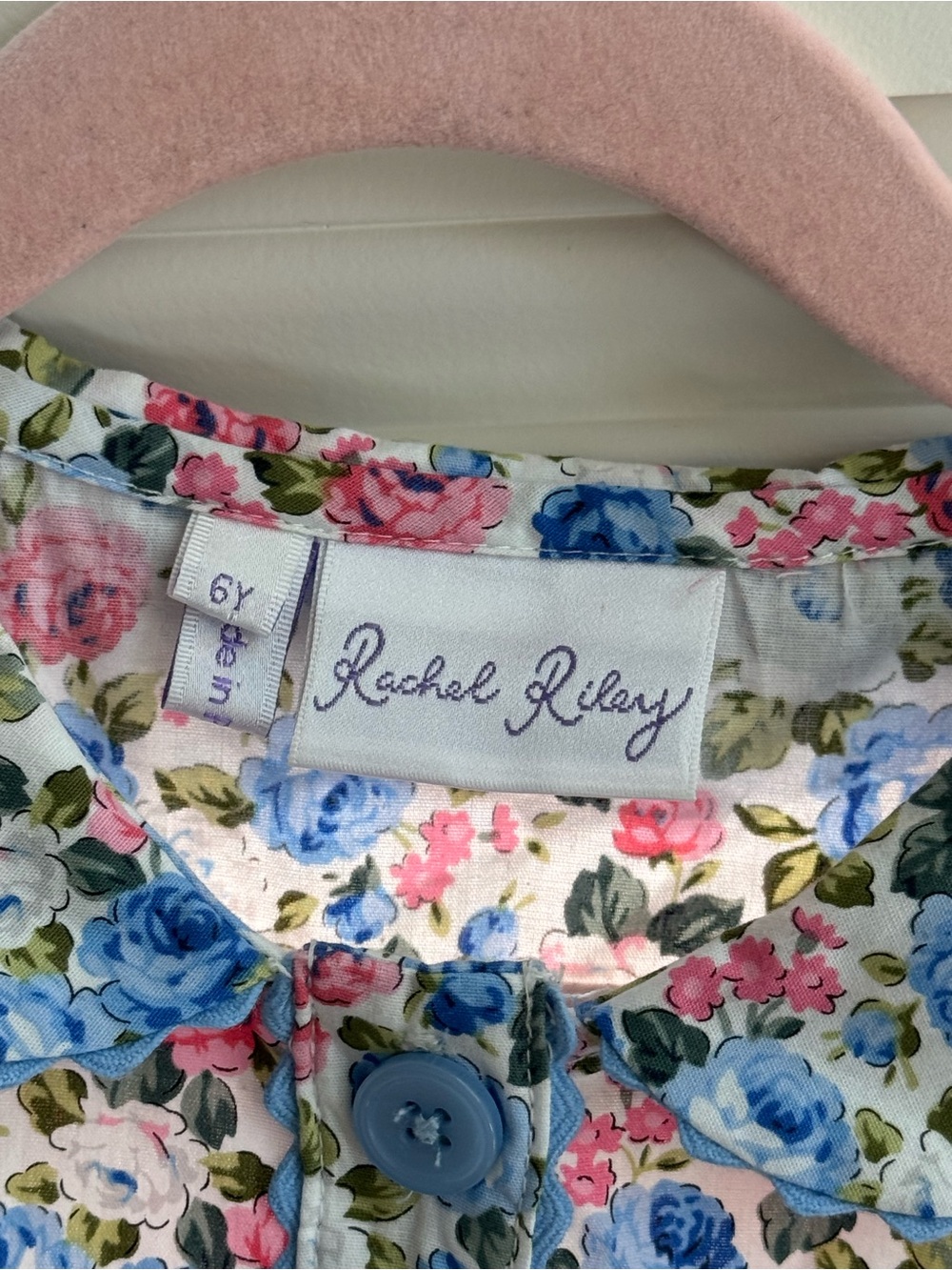 Astral Blue Roses Button Front Dress - Picture 3 of 4